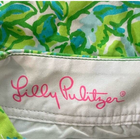 Lilly Pulitzer Green Tropical Print The Walsh Women's Shorts Size 00 - Picture 3 of 7
